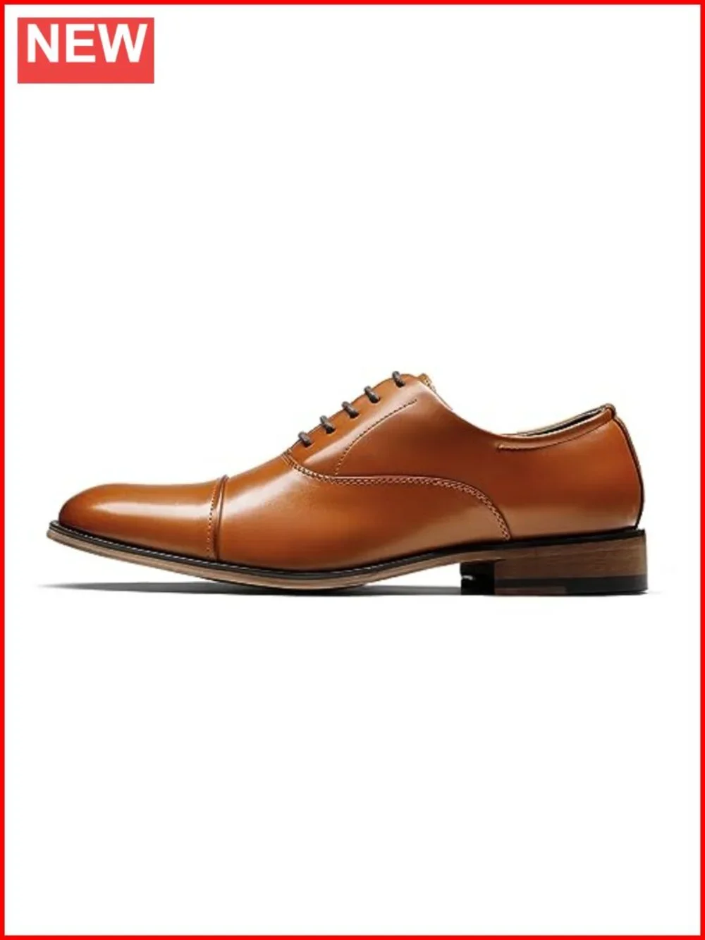 Men's Cap-Toe Lace Up Formal Dress Shoes Oxfords PU Leather